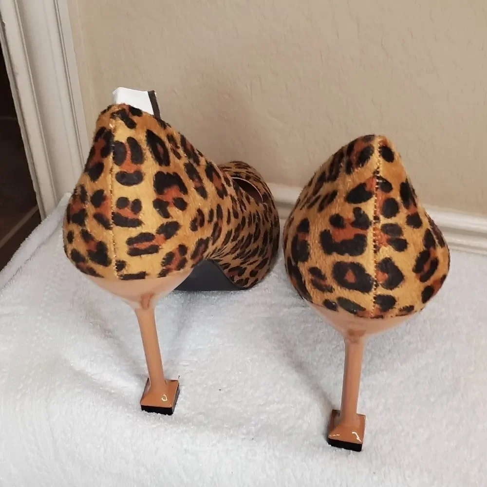 Cinak leopard Print High Heels Dress Shoes